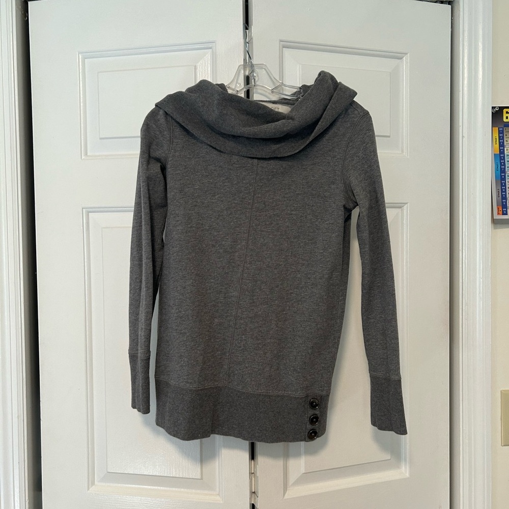 LOFT Heather Gray Knit Sweater